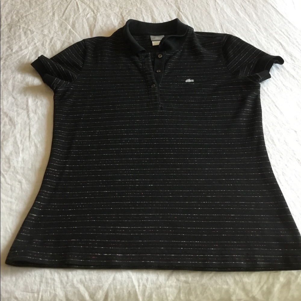 Lacoste Silver Edition Polo Black size 42